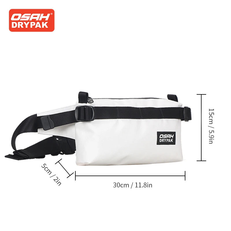 Osah Multifunction Outdoor Travel Motorcycle Riding Gears Package 2L Crossbody Bag Fashion Chest Pack Splash-proof Water Fabric