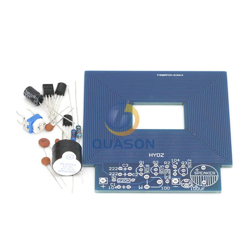 Metal Detector Scanner Unassembled Kit DC 3V-5V Suite Metal Sensor Board Module Electronic DIY Kits PCB Board Buzzer Capacitor