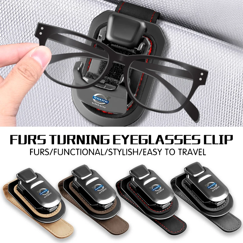 Car Creative Eye Box Card Double Headed Clip For Volvo XC90 XC60 C30 T6 S60 C70 XC40 V40 XC70 V70 V60 V50 S80 S40 AWD V90 S90