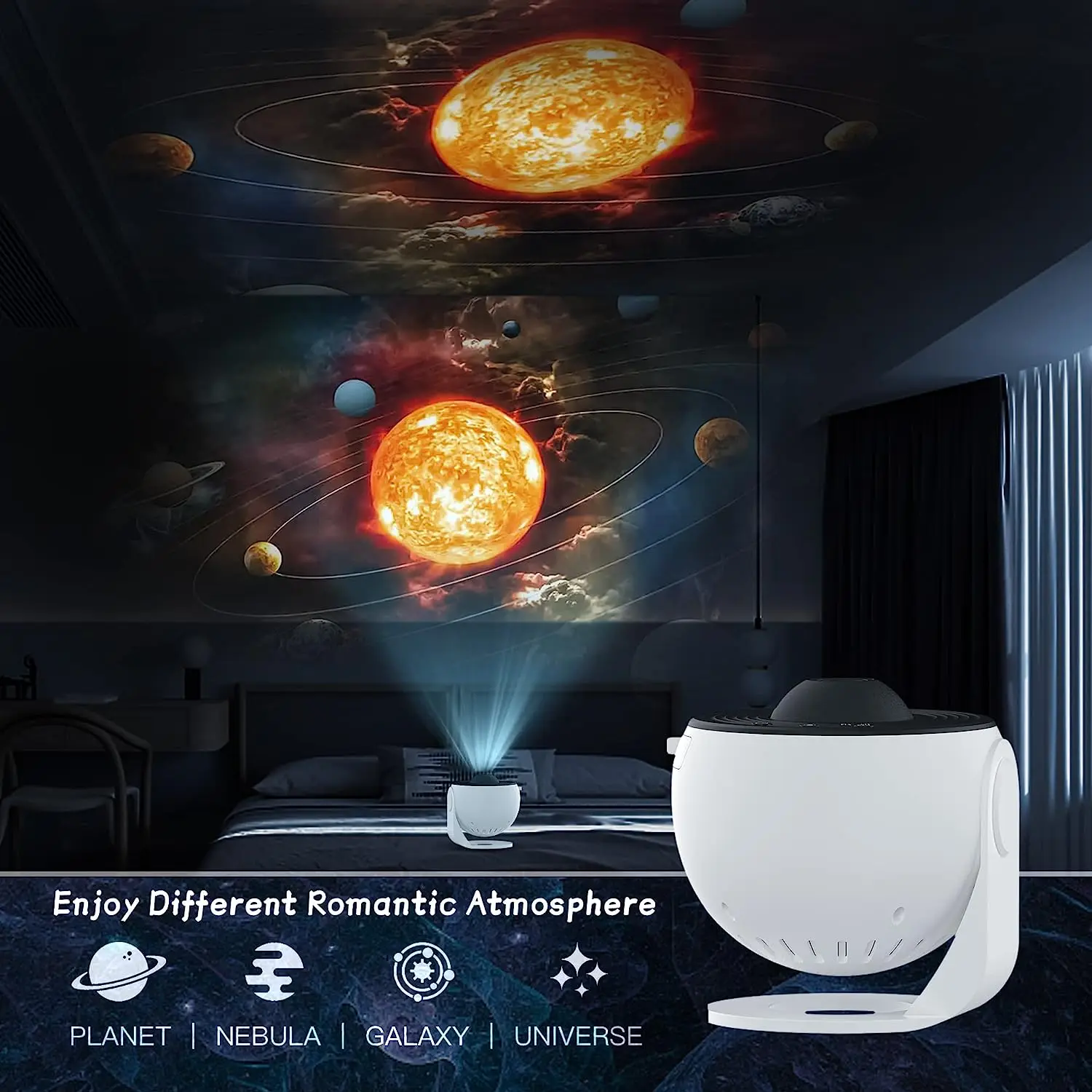 2024 NEW Planetarium Projector Starry Sky Galaxy Star Projector Night Light LED Lamp for Bedroom Room Decorative Nightlight