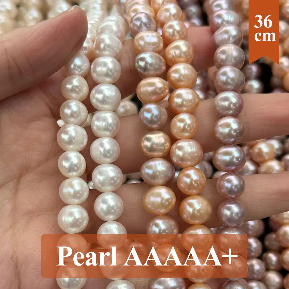 

AAAAA+ Natural Freshwater 100% Pearl Beads Round Pearl Loose Spacer Beaded for Jewelry Necklace Bracelet Accessories 8-9mm