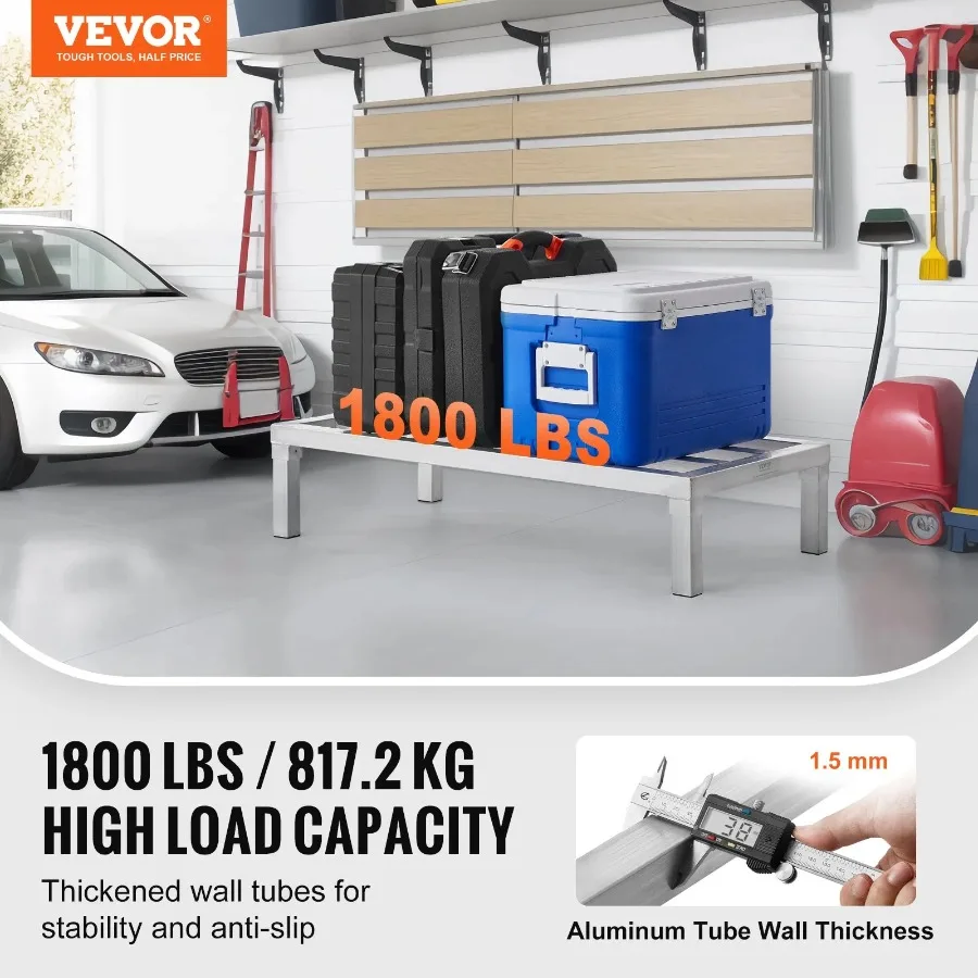 Aluminum Dunnage Rack 36x20x8 Stationary Storage Rack