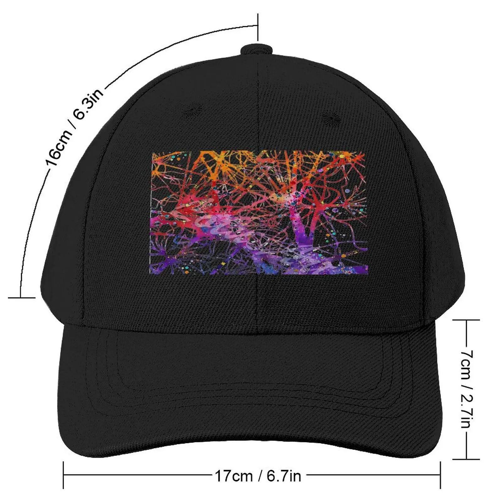 Mindgazing - Neuron and Astrocyte Spiral Baseball Cap Hat Man Luxury fishing hat Caps For Women Men's