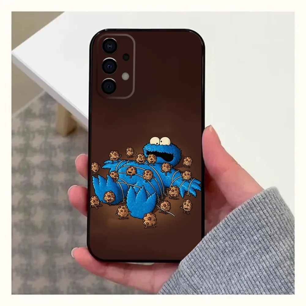 Funny C-Cookie-M-Monster Phone Case For Samsung Galaxy A13,A21s,A22,A31,A32,A52,A53,A71,A80,A91 Soft Black Shell