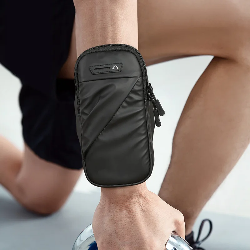 Cartera de muñeca deportiva para hombre y mujer, bolsa para llave de teléfono, banda para el brazo para gimnasio, Fitness, ciclismo al aire libre,