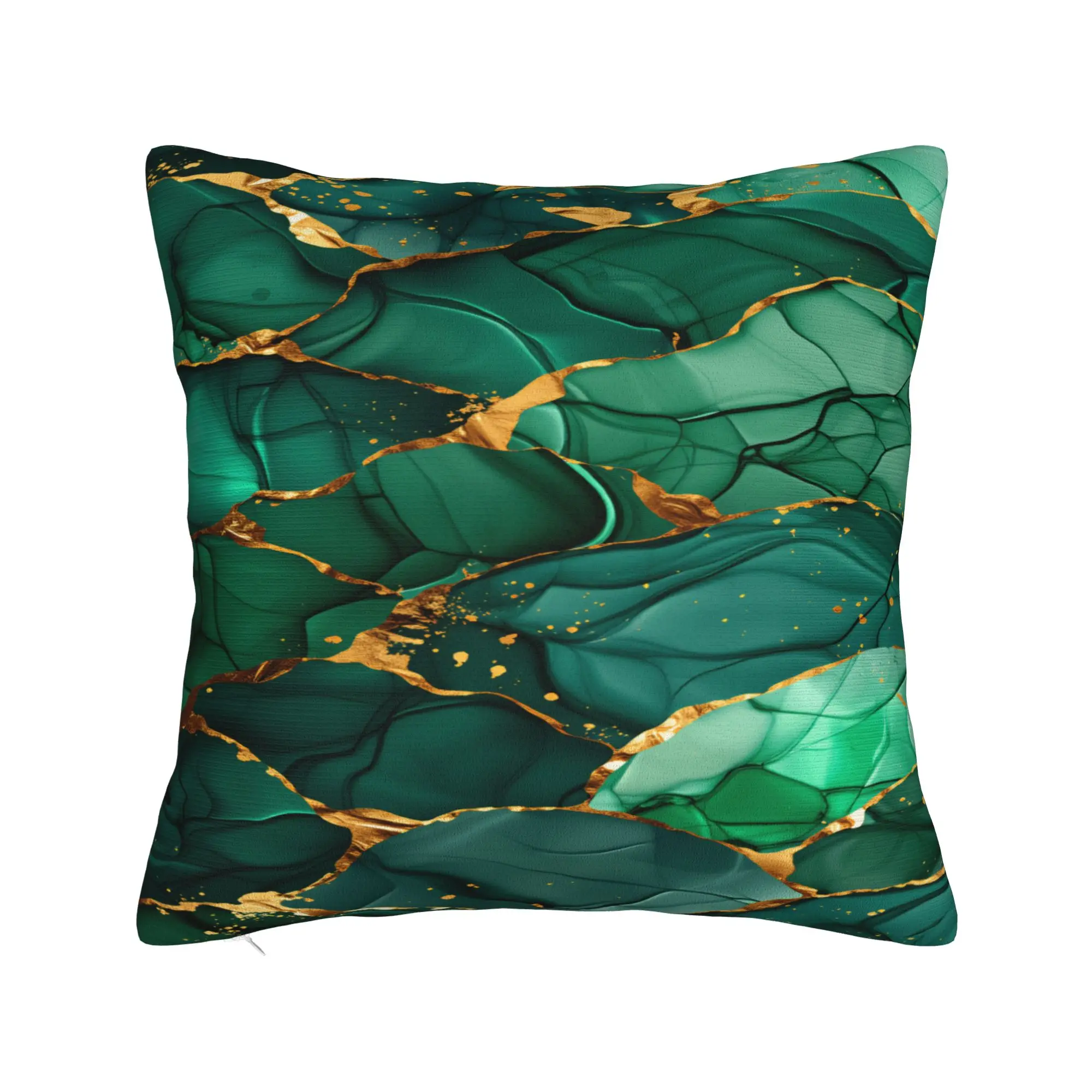 Green and Gold line Pattern Pillow Cover  Vintage Pillow Case For Wedding Party Home Decor Soft Pillowcases Gift