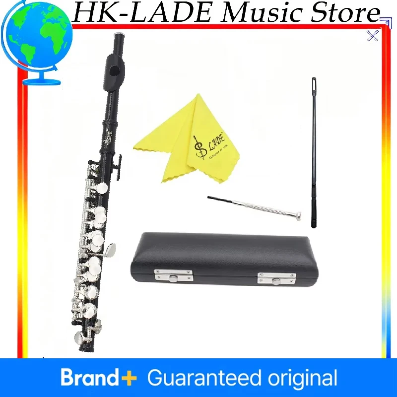 

SLADE Black Piccolo C Key Cupronickel Body Half-Size Design Pro Set w/Case & Silver Keys Cleaning Kit Student & Band Piccolo