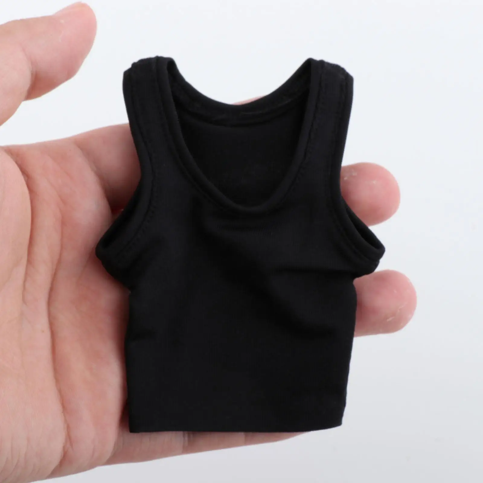 1/6 Scale Men Figures T Shirt Sleeveless Vest for 12inch Male Action Figures Black