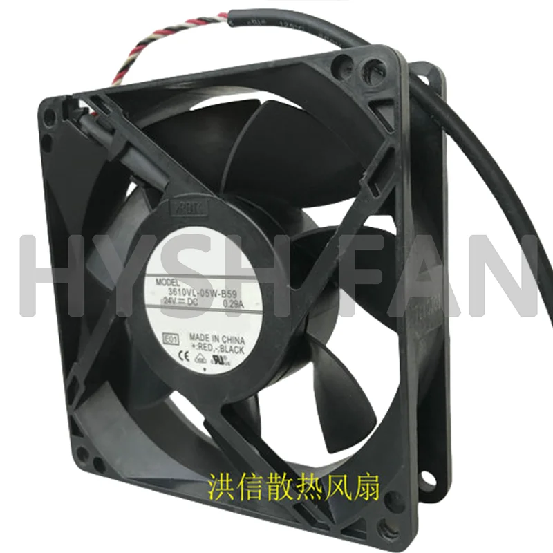 9025 3610vl-05W-B59 Dc 24V 0.29a 3-draads Omvormer Ventilator