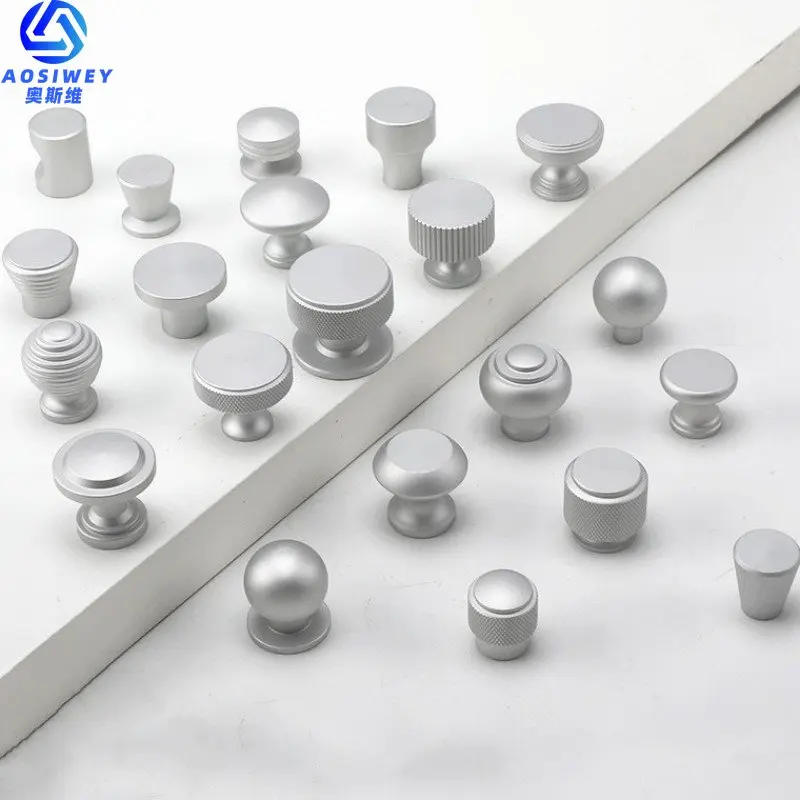 Space Aluminum Single Hole Handle Modern Wardrobe Drawer Round Knob Silver/black/gold Kitchen Cabinet Furniture Small Handle