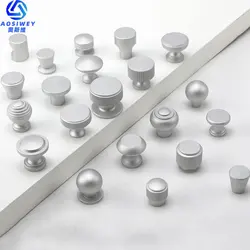 Space Aluminum Single Hole Handle Modern Wardrobe Drawer Round Knob Silver/black/gold Kitchen Cabinet Furniture Small Handle
