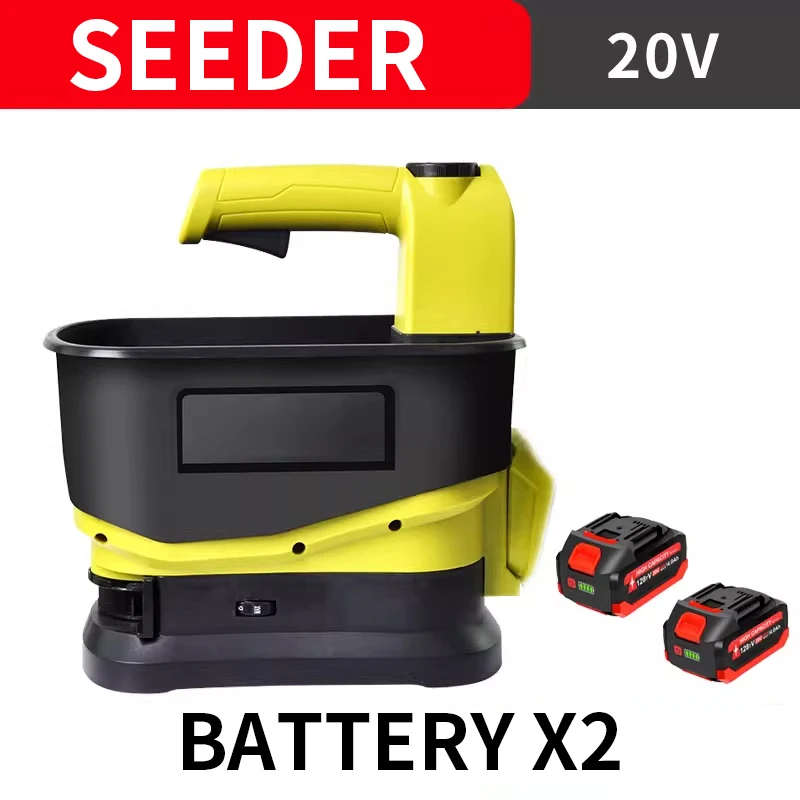 Semeador portátil, espalhador automático, espalhador de fertilizante elétrico agrícola, alimentador, sementes de grama, semeadura de rabanete