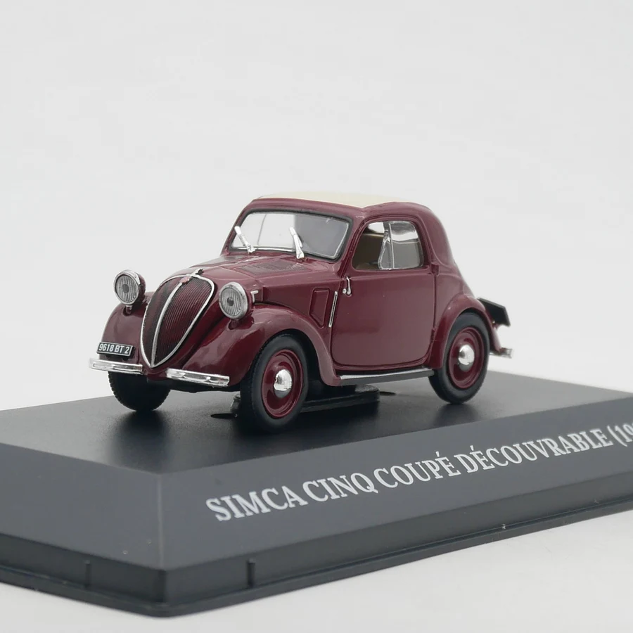 Metal Toy Vehicle Ixo 1:43 SIMCA CINQ COUPE DECOUVRABLE 1937 Diecas Car Model