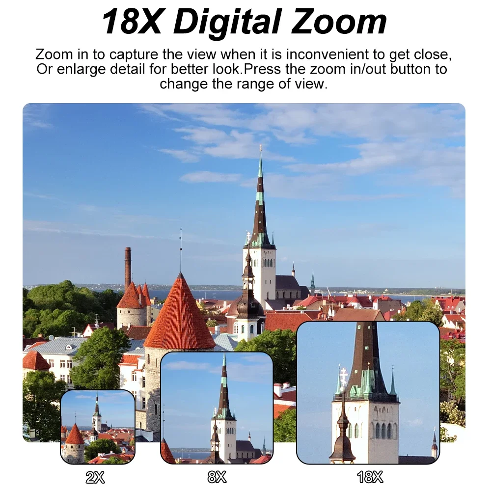 كاميرا تصوير رقمية مدمجة 5K 18X تكبير رقمي عتيق مسجل فيديو مدونة فيديو يوتيوب 180 ° كاميرا ويب واي فاي بشاشة قابلة للطي #5