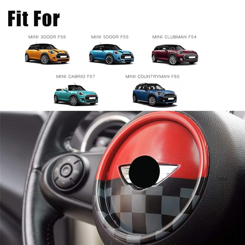 Steering Wheel Cover Logo Emblem Cap Trim For MINI Cooper F Series F54 F55 F56 F57 F60 Clubman Countryman JCW A