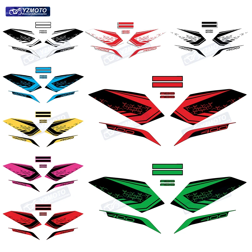 

Аксессуары для мотоциклов Z400, полный автомобильный шлем, обтекатель лобового стекла, наклейка на топливный бак, светоотражающая водонепроницаемая декоративная наклейка, комплект