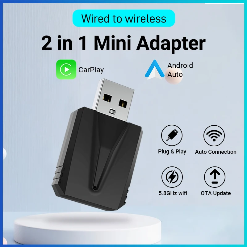 محول XUDA New Mini السلكي إلى CarPlay اللاسلكي وAndroid Auto 2in1 مناسب لـ 99% من السيارات الأصلية مع carplay/auto سلكي #1