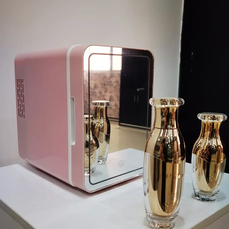 4-liter LED mirror small refrigerator, mini mini refrigerator, breast milk, cosmetics, beauty refrigerator, car refrigerator