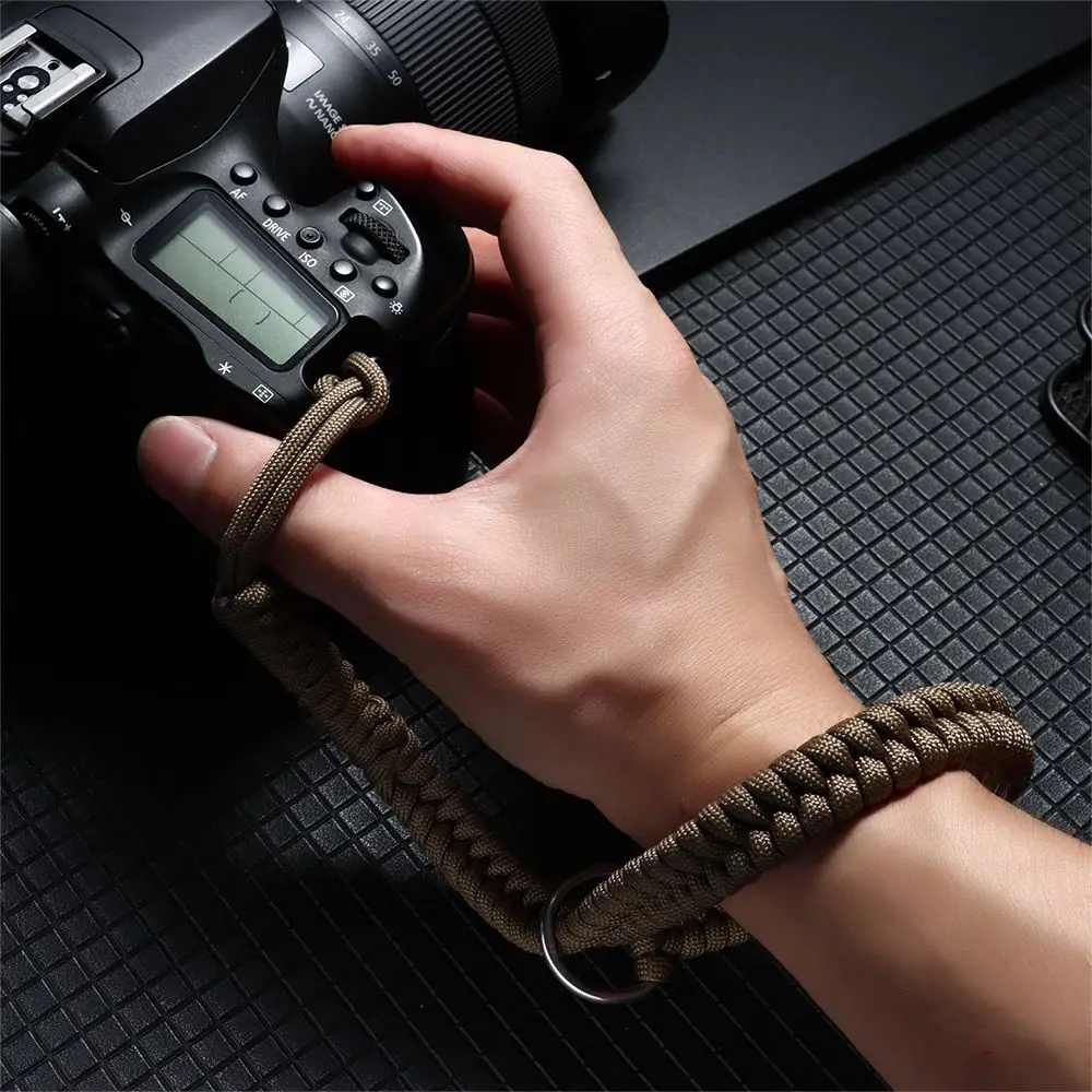 Camera Strap Rope Wrist Climbing Hand Cameras Mini Nylon Paracord Bracelet Grip Adjustable Vintage Braided Ropes Neck Shoulder