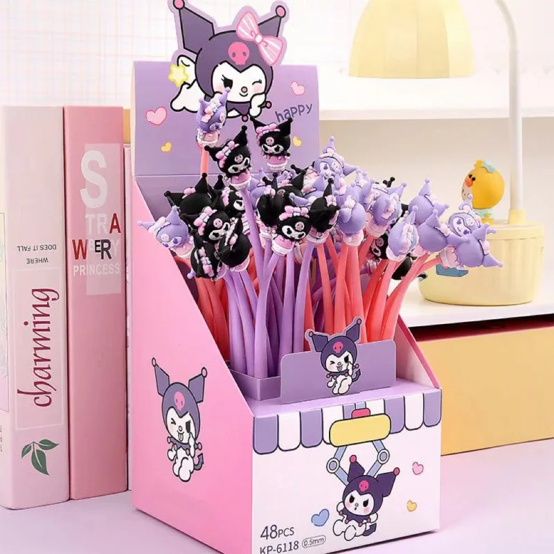 Sanrio Kuromi Gel Pen Cute Cartoon Anime Shake Pen Writing School Supplies Signature Pen Office Supplies Kawaii Holiday Gifts