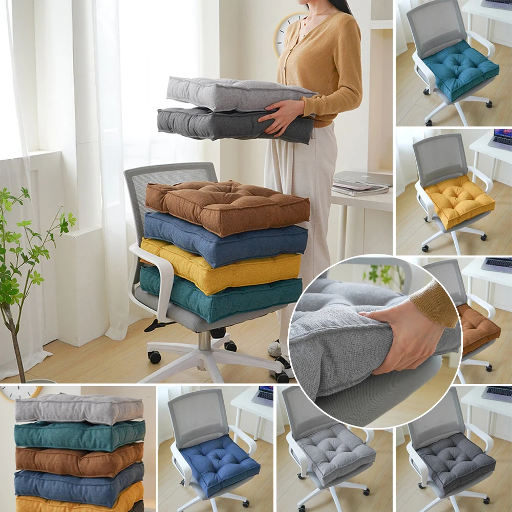 

Thickened Chair Cushion Office Square Mat PP Cotton Filling Upholstery Soft Padded for Home Garden Lounge Sitting Cushion 의자방석