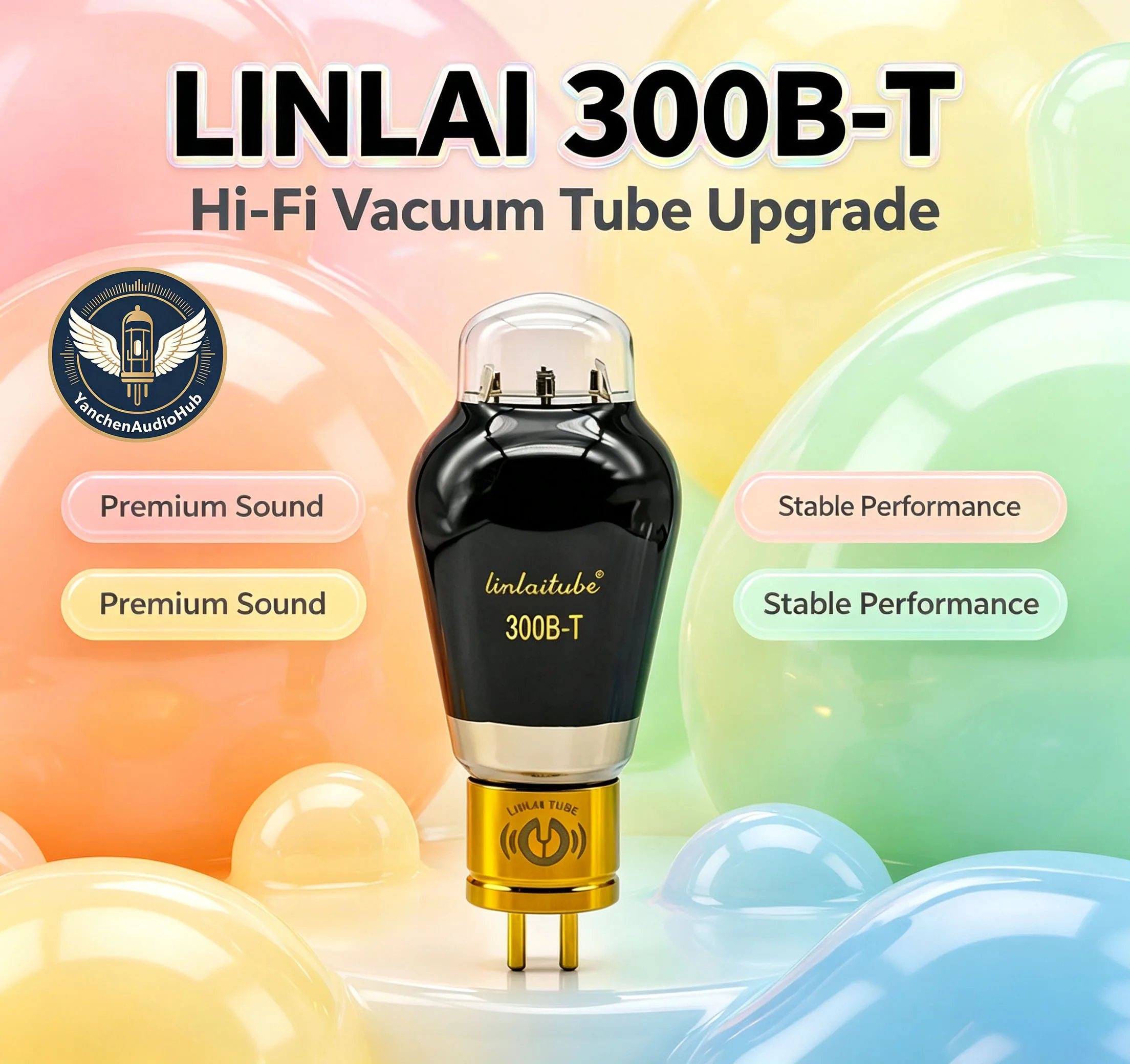 LINLAI 2027 – новая лампа 300B-T, высококлассная аудиолампа Hi-Fi, с теплым ретро-звучанием и богатым звуковым полем.