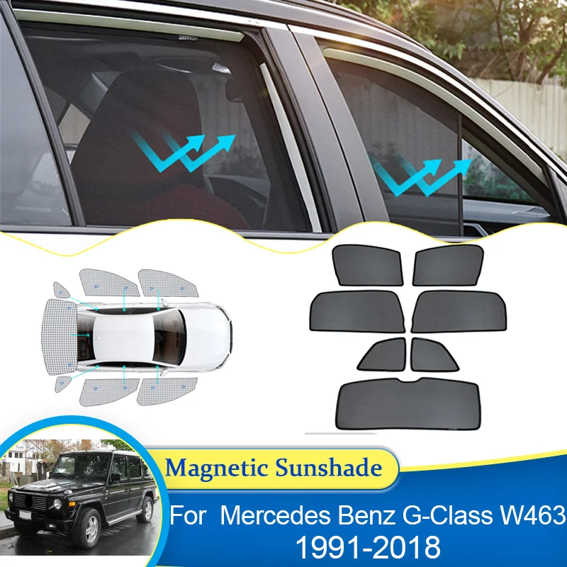 For Mercedes Benz G-Class W463 I 1991~2018 Magnetic Sunshade blocking Curtain Privacy Shading Sunshade Visor Car Auto Accessorie