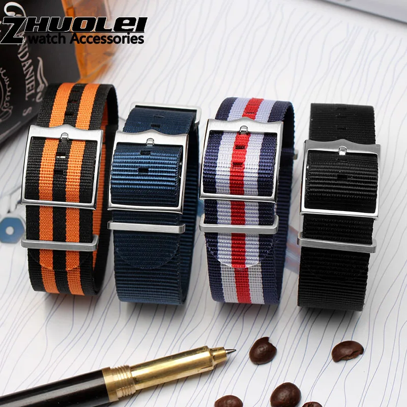 Soft Military Nylon Watchband For Tudor Watch Army green Strap 22mm French Troops  Parachute  Men\'s Bracelet Accessories