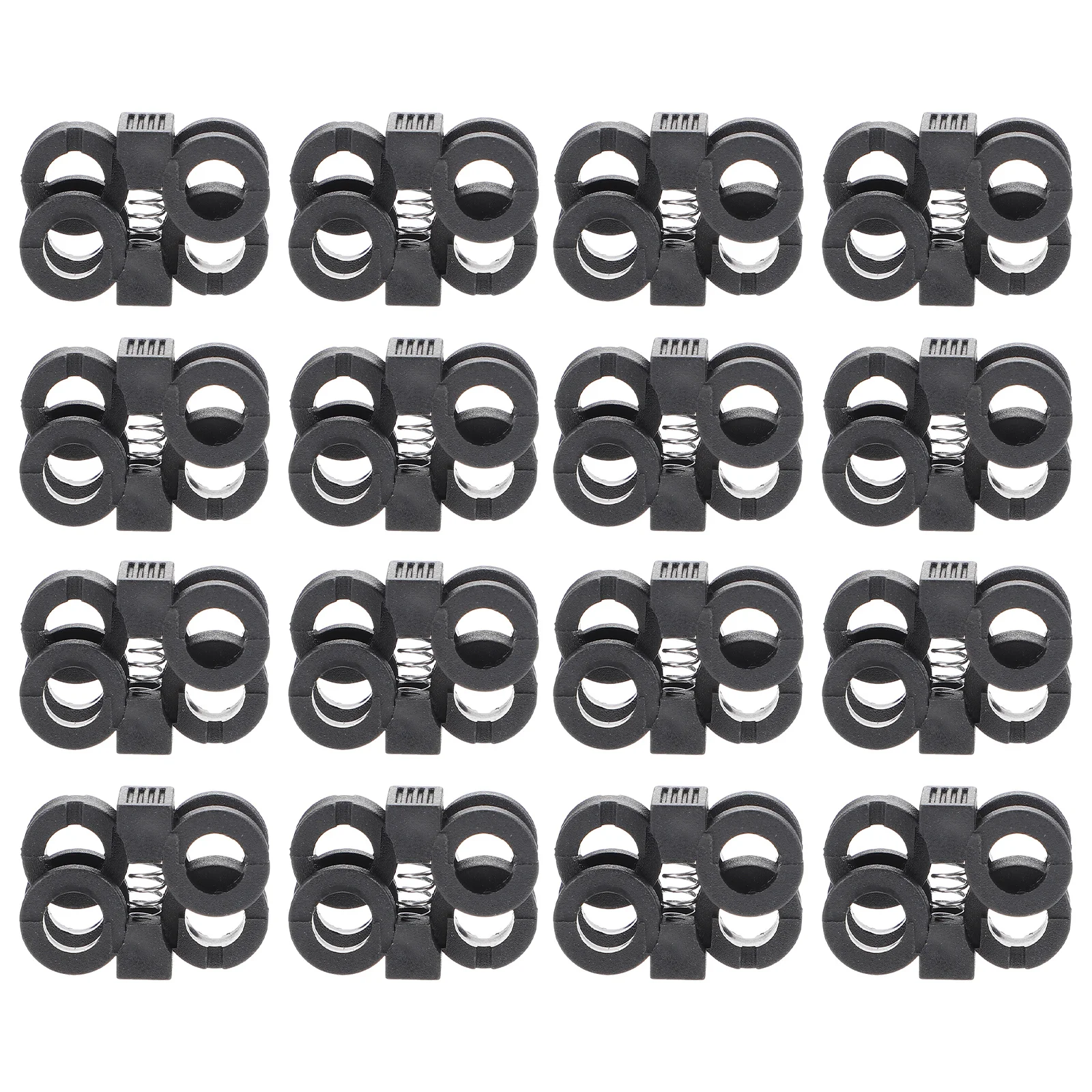 30 Uds. Hebillas para cordones de zapatos, conectores de cordones de zapatos confiables de plástico, zapatillas, senderismo, correr, hebilla para cordones, hebilla para correa de zapatos