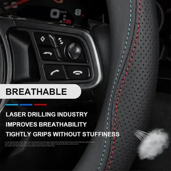 適用於豐田凱美瑞、RAV4、雅力士、普拉達、卡羅拉、銳志、CHR、皇冠、威馳、漢蘭達、普銳斯、奧里斯、蘭德酷路澤等車型的汽車方向盤套 12 最佳銷售 普拉達服裝 - №5