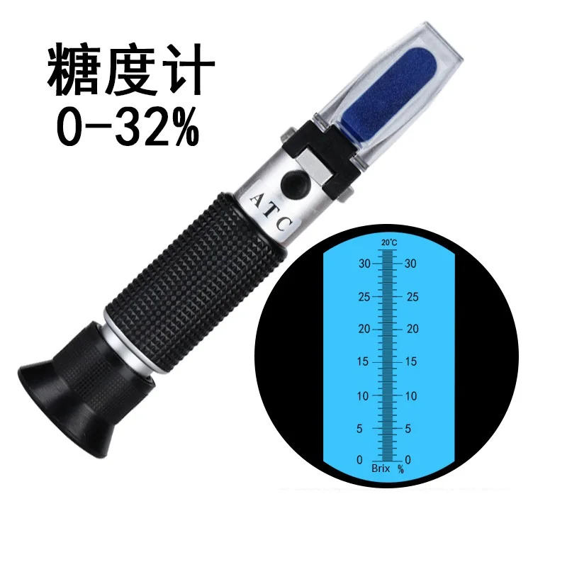 Food Industry Use Handheld Brine Refractometer Salinity Tester 28% Sugar Tester Brix 32% Concentration Meter