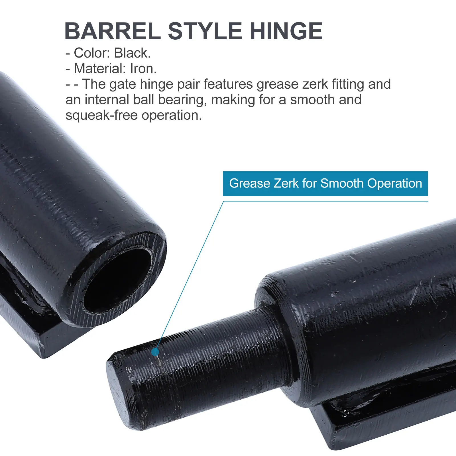 

1 pc Heavy Duty Barrel Door Hinge For Swing Gate Trailer Ramp Security Door Cylindrical Hinge With Ball Bearing