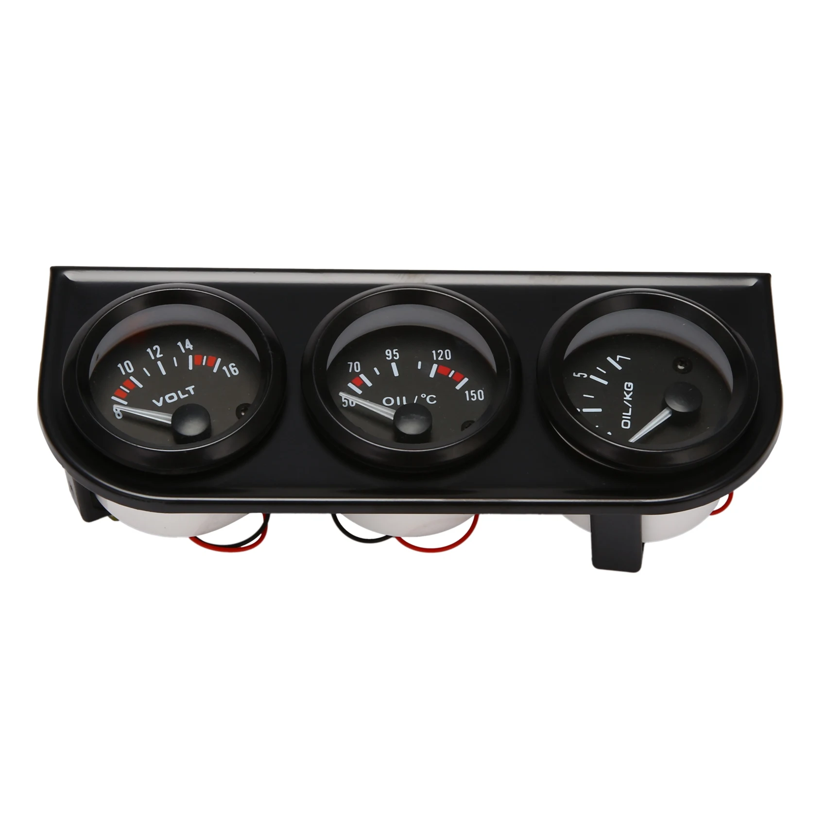 

52mm Electrial Meter Triple Kit Volt Gauge + Oil Temp Gauge + Oil Pressure Gauge 3 In1 NPT1/8 Sensor Gauge