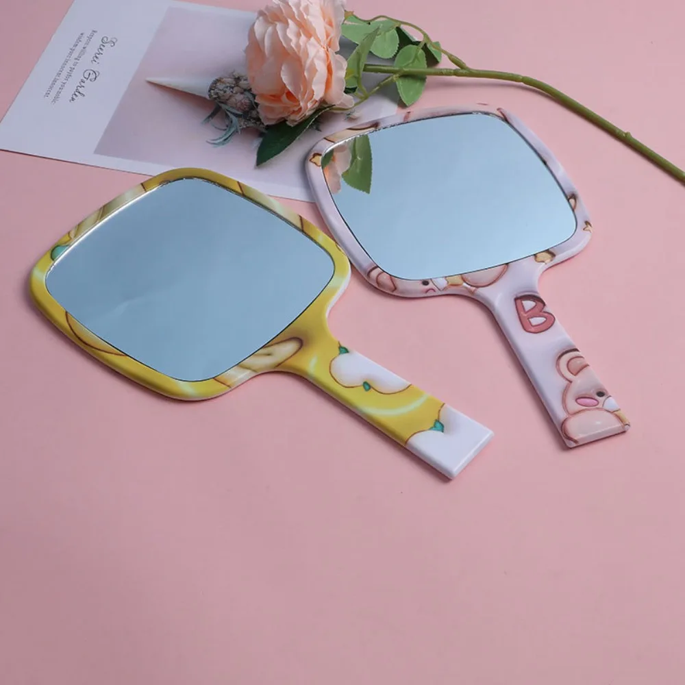 Multipurpose Flower Handheld Make-Up Mirror Creative Ins Square Mirrors High Definition Square Vanity Mirror Woman