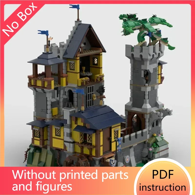 

Военная модель крепости Moc, строительные кирпичи, синие рыцари, замок, технология, модульные блоки, подарки, игрушки, наборы «сделай сам», сборка, Рождество