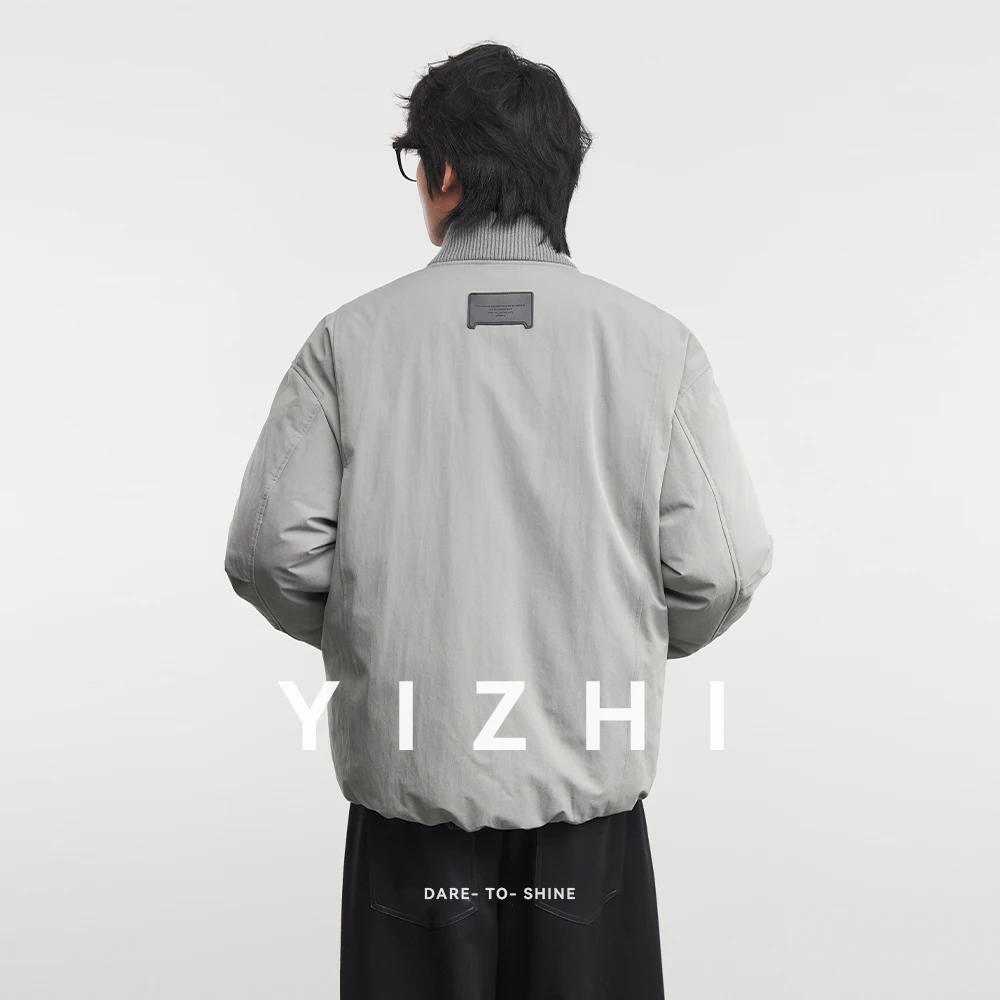 موضة الرجال 90 بطة بيضاء أسفل قصيرة الوقوف طوق أسفل سترة شتاء 2025 جديد الرجال الدافئة طويلة الأكمام معطف فوقي سترة