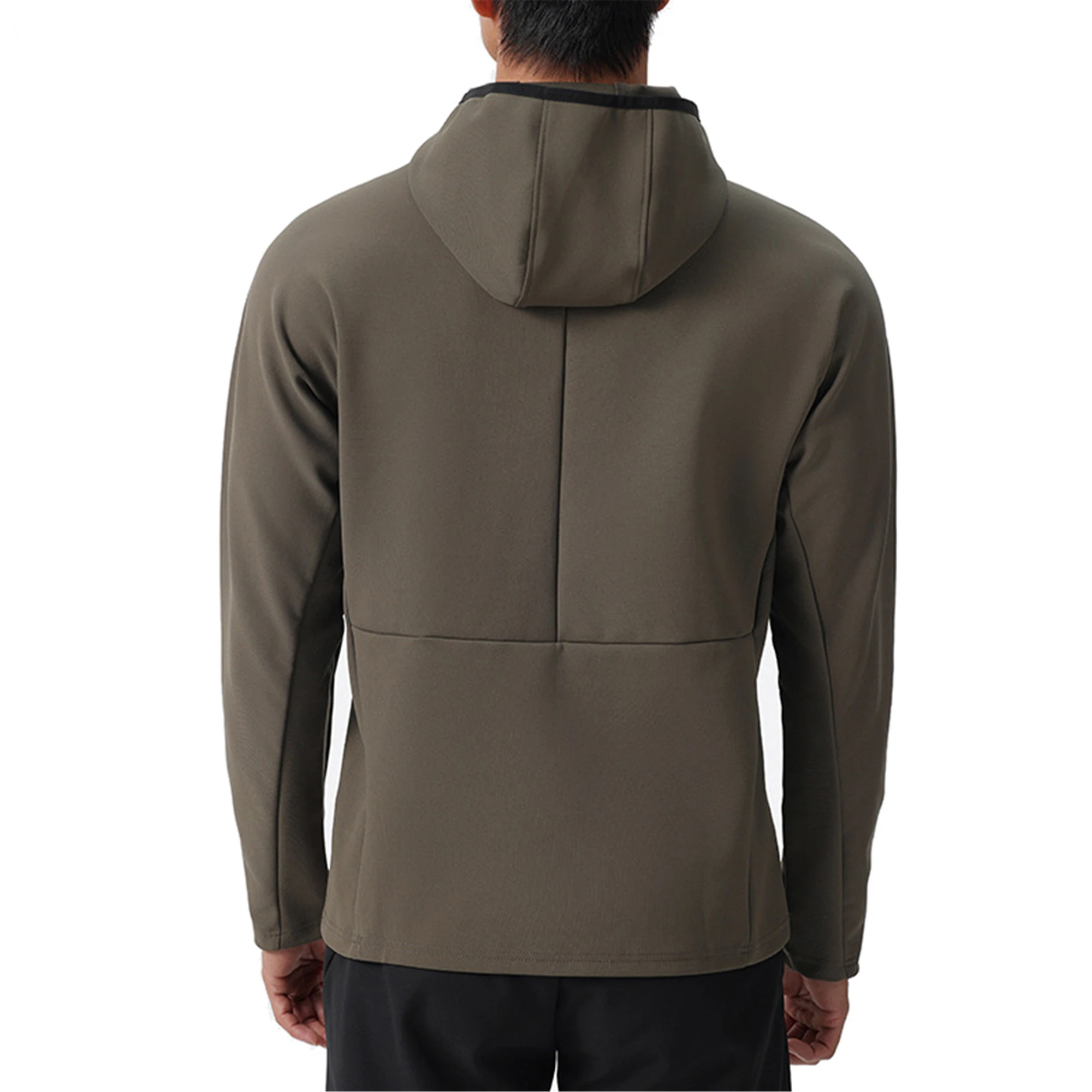 Men's Quarter Zip Pullover Long Sleeve Hoodies Sweatshirt with Zippered Chest Pocket Hooded Coats Casual Running Jogging Outwear