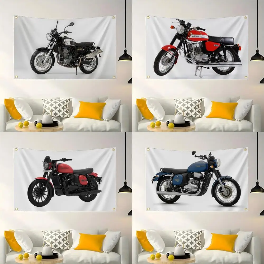 Banderas decorativas para interiores y exteriores Moto J-jawas, muebles personalizados, decoraciones para paredes y jardines