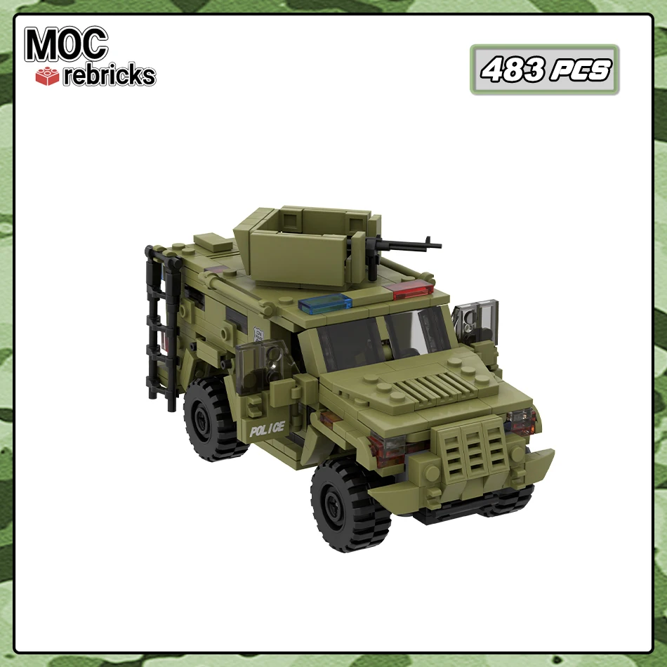 Hot Selling Toy Panda Armored Vehicle Building Blocks Soldier Battle Car Creative Model Bricks Children\'s Display Gift Set