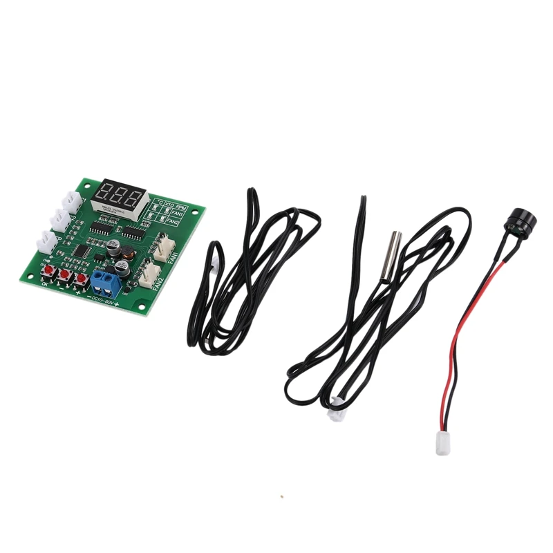 

2 CH 4 Wire Voltage Regulator LED Digital PWM Motor Speed Controller Fan Temperature Controller PC Fan Thermostat