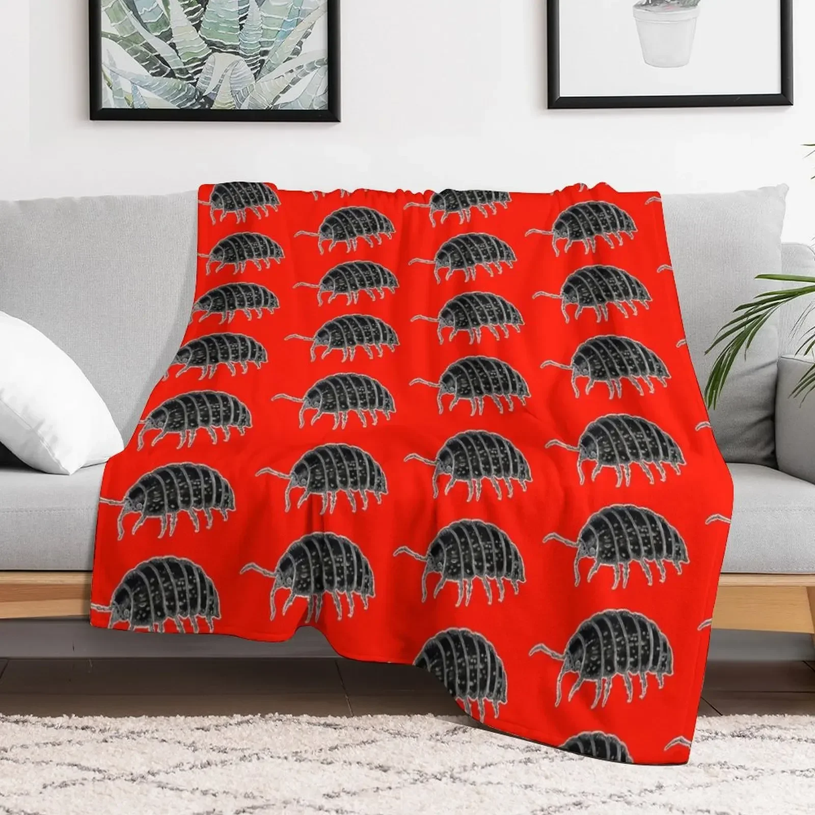 Porcellio Scaber - Neon Throw Blanket Custom valentine gift ideas Blankets