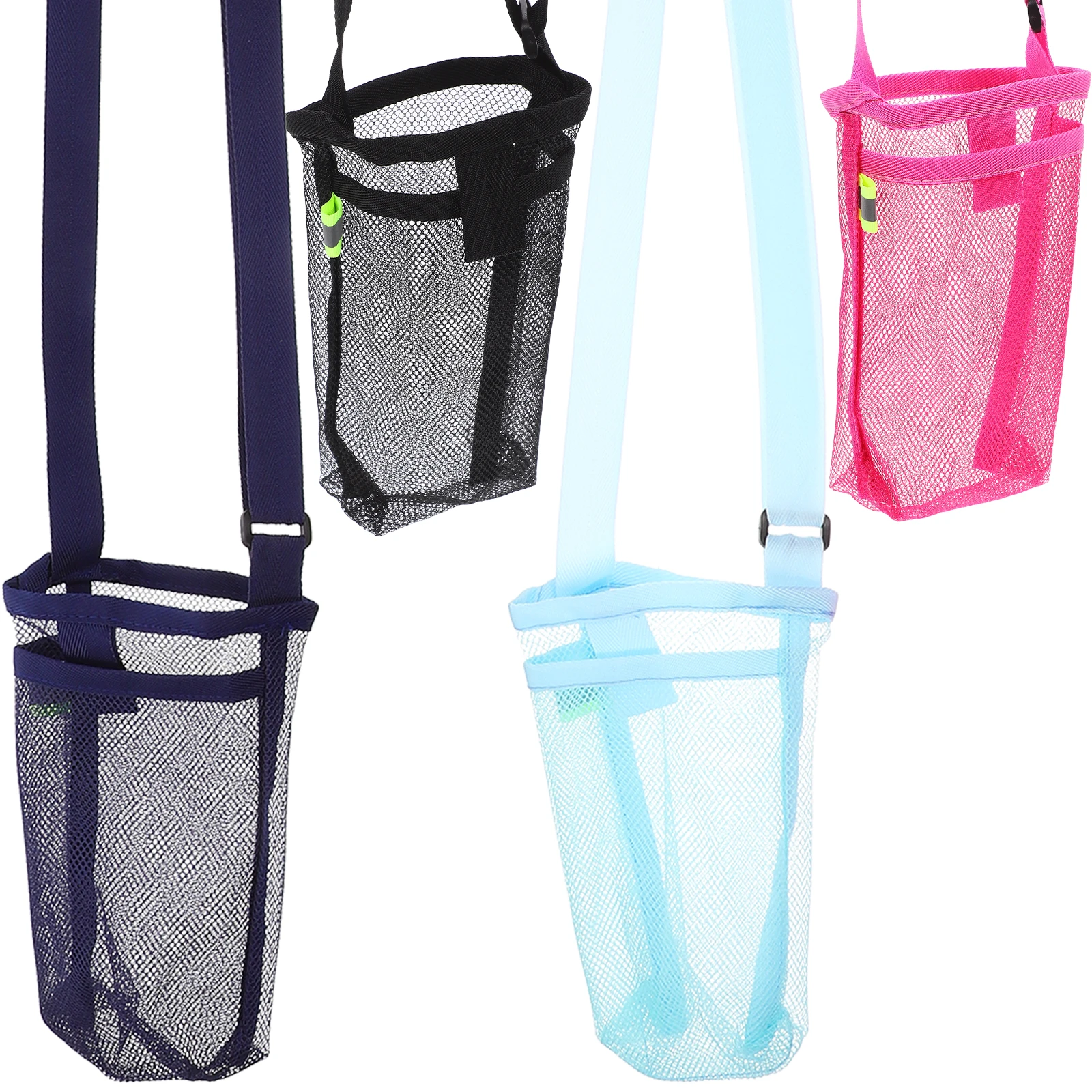 

4pcs Water Bottle Strap Kettle Mesh Bag Outdoor Pouch Convenient Holder Child Carrier Practical Bag Lightweight Portable Hiking
