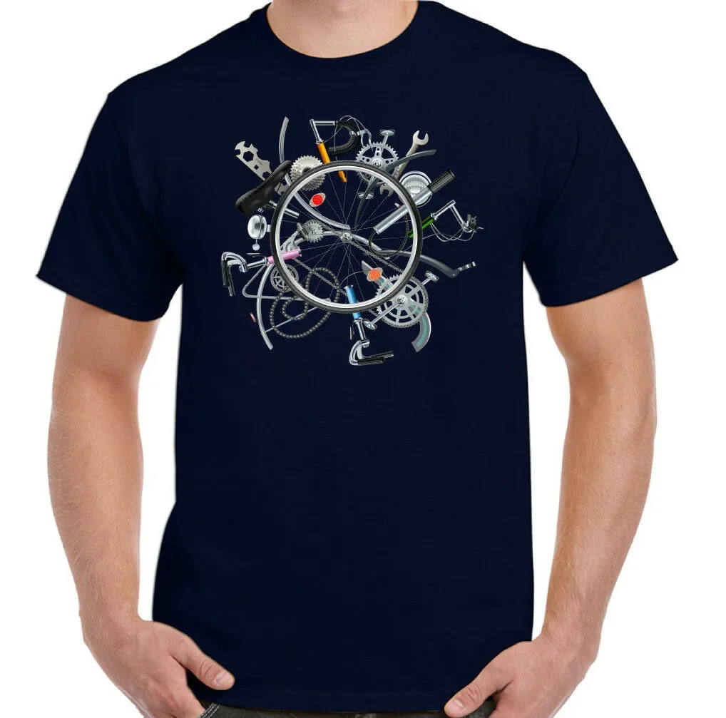 Cycling Bicycle Parts Cyclists T-Shirt MTB BMX Racer Road Bike Summer Cotton Short Sleeve O-Neck Men's T Shirt New S-3XL