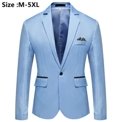 2024 Men's Formal Office Blazer Jacket Suits Solid Fashion Wedding Dress Suit Jacket Coat Male Oversized Casual Blazer Hombre