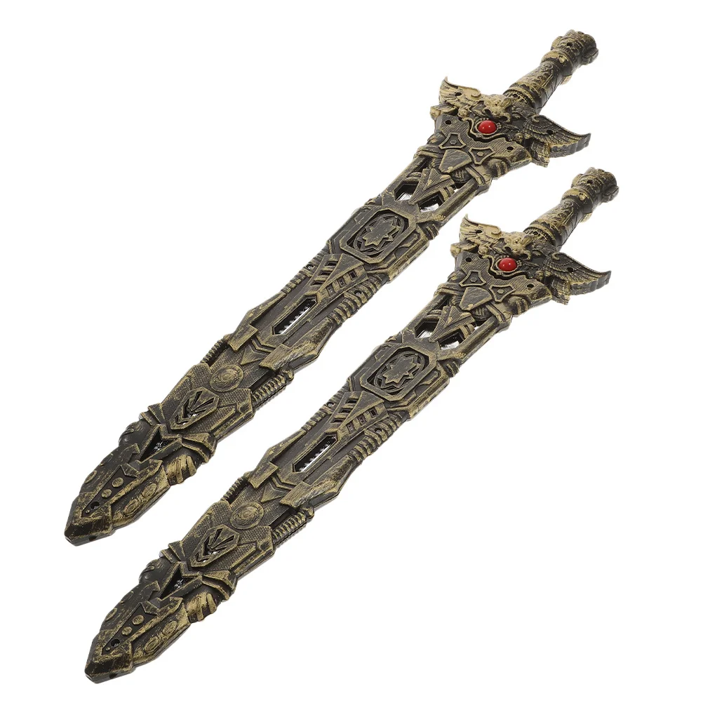

2Pcs Plastic Sword Kids Cosplay Accessories Party Props Pirate Theme Fencing Fun Play Game Playthings Cosplay Sword