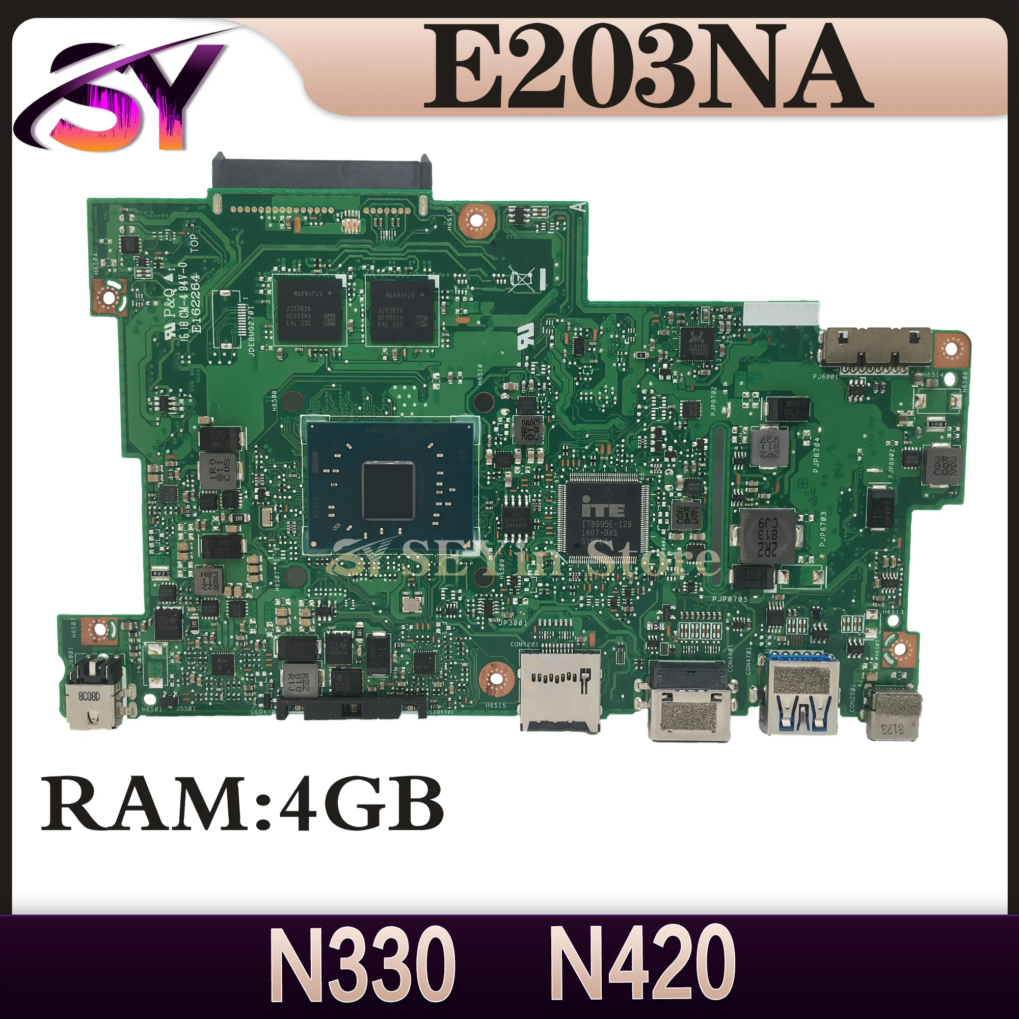 

E203N Mainboard For ASUS E203NA E203NAH E203NAS L203NAH L203NA Laptop Motherboard N3350 N4200 2GB/4G/RAM