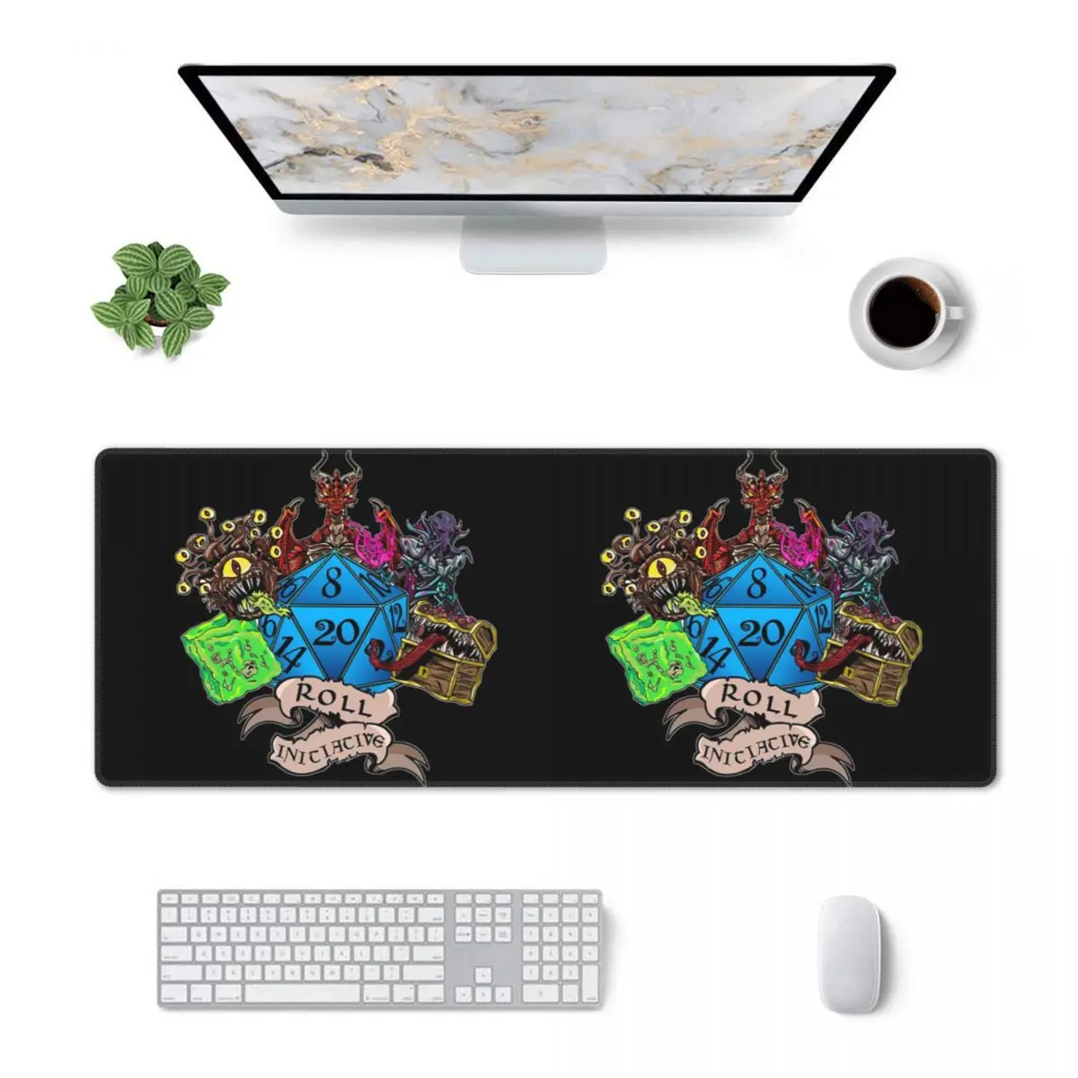 Large Mouse Pad Roll Initiative Dungeon And Dragon Gamer PC Laptop Mats Keyboard Carpet Computer Gaming Desk Mat