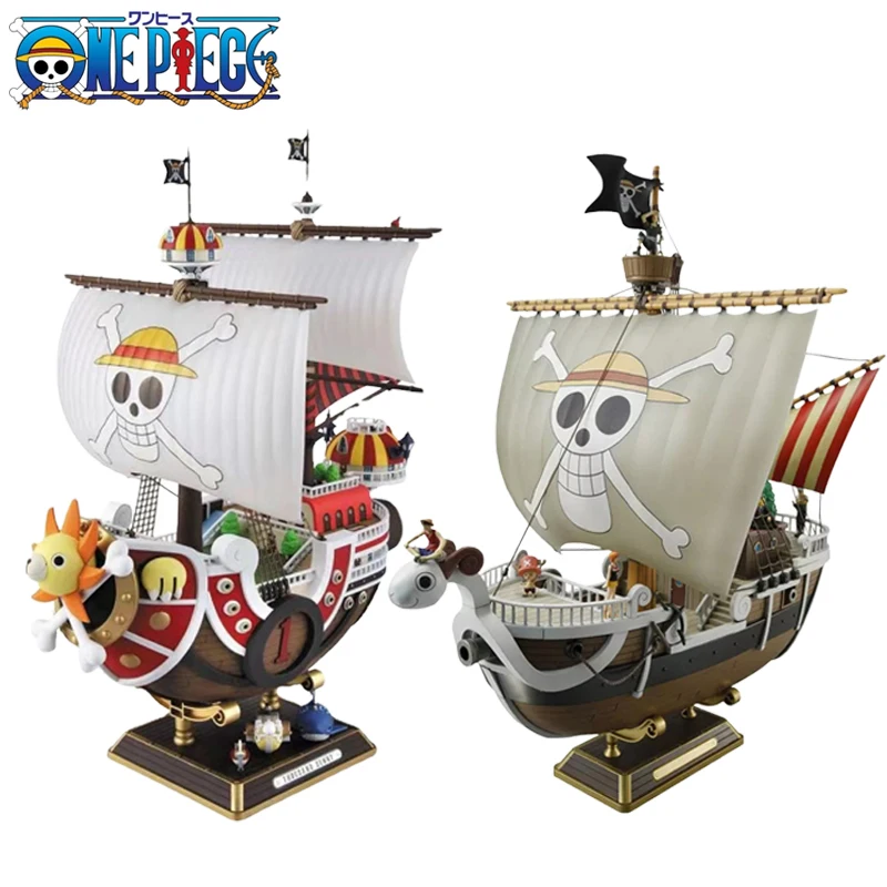 One Piece Anime Figure Thousand Sunny Going Merry Pirate Ship Action Figurine Collectible Model Assemble Boat Toy Decor Gift