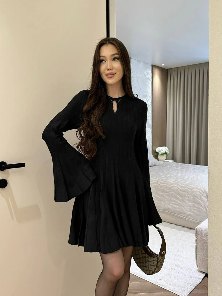 

Toronto Sunny Day Vintage Hepburn Sle Gentle Personali с высокой талией, утягивающий плиссированный женский вязаный свитер Dr