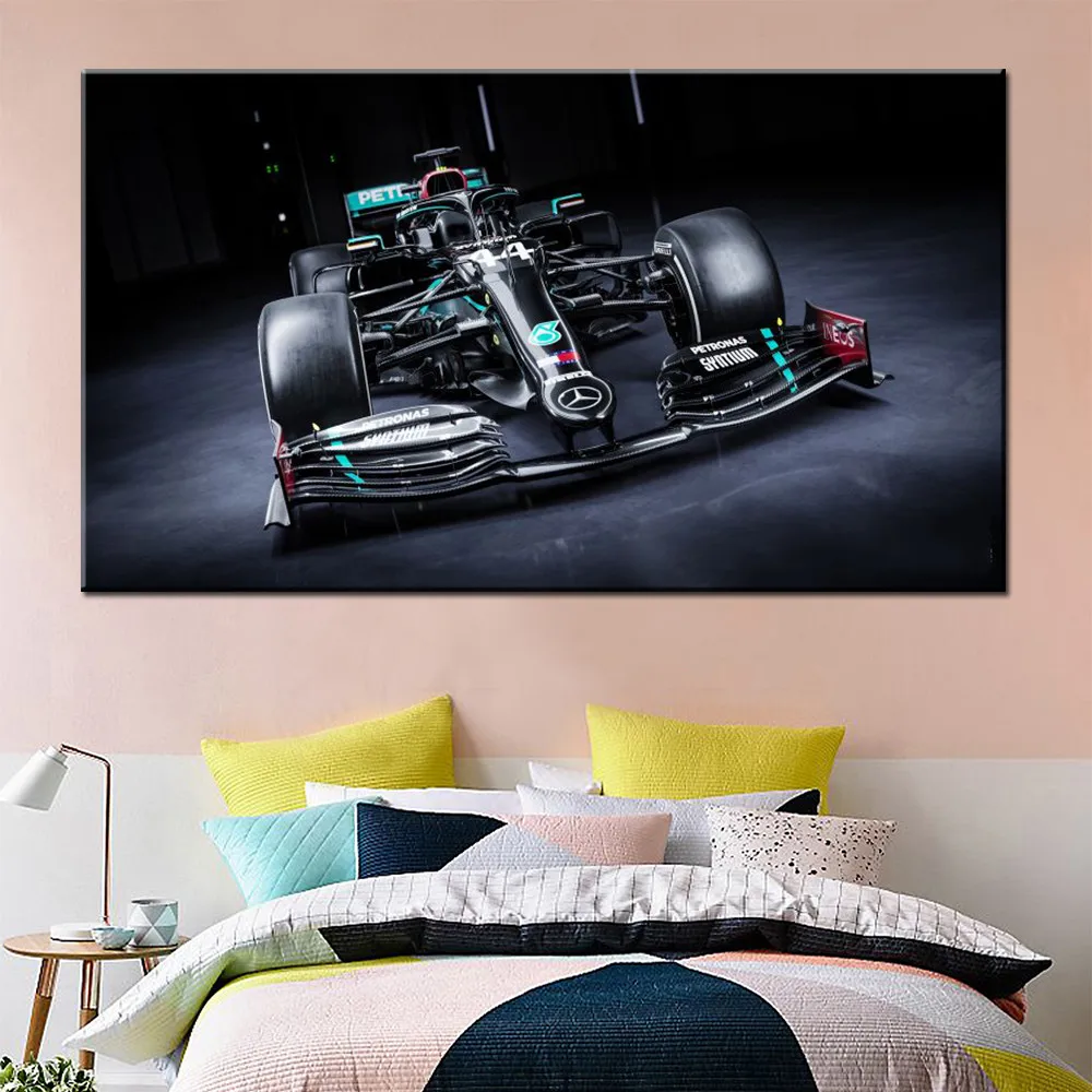 Płótno plakat artystyczny mercedes-benz AMG F1 W11 EQ wydajność wystrój malarstwo salon ścienny wydruk obrazu dekoracje do wnętrz do sypialni